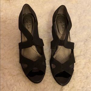 2-inch Black Strappy Heels